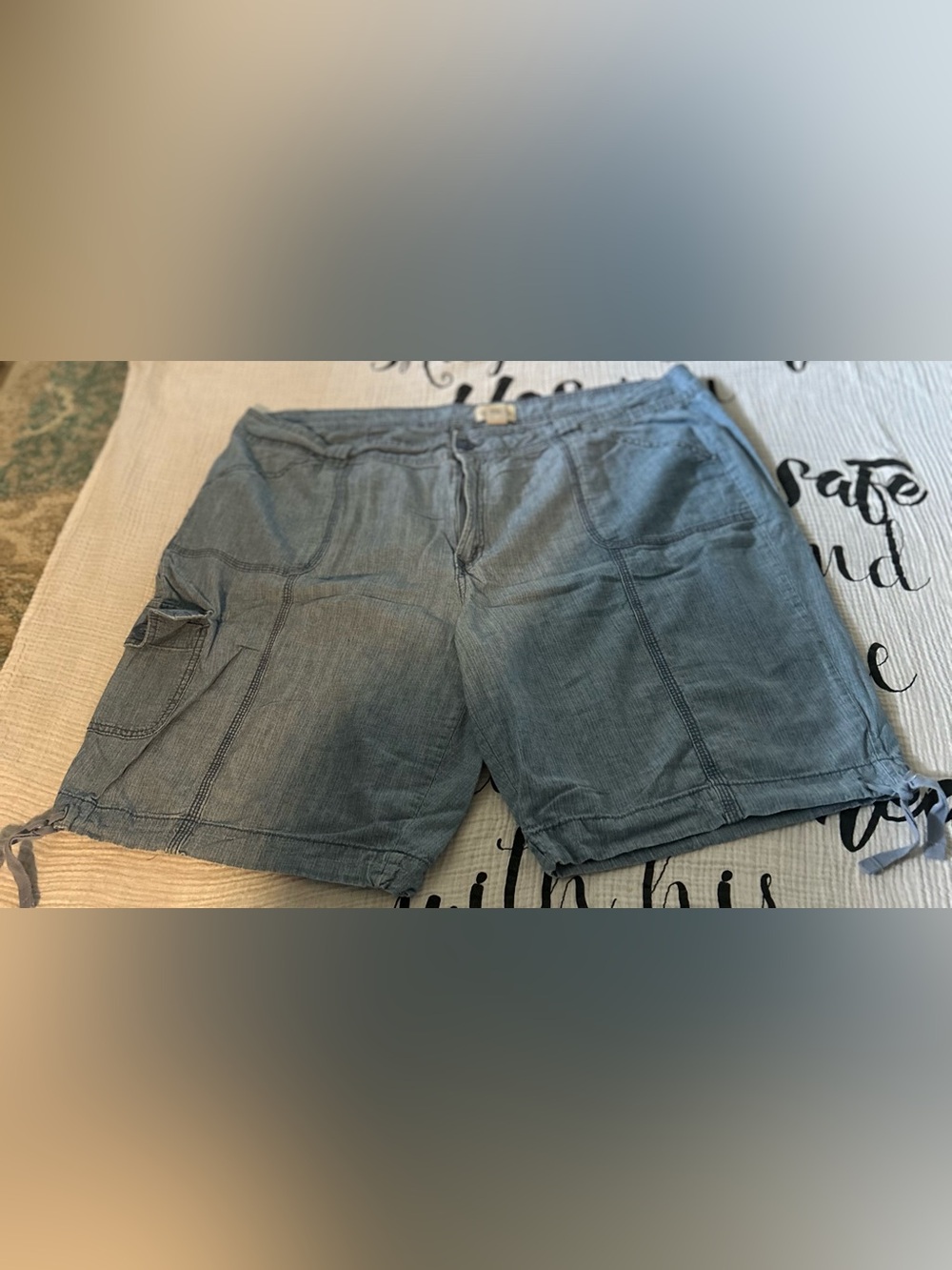 St. John's Bay Light Blue Denim Shorts Size 20